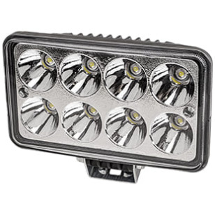 FAROL AUXILIAR RETANGULAR 8 LED'S LONGO ALCANCE DISSIPADOR DE CALOR 12/24V - DIVERSOS - IL6016 - 1