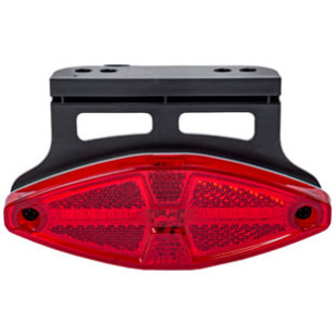 LANTERNA LATERAL R7 VERMELHA LED COM SUPORTE/FIO 12/24V - IMPLEMENTOS - 2056 4 VM - 1