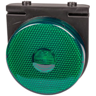 LANTERNA LATERAL LED VERDE COM FIO/SUPORTE 12/24V - IMPLEMENTOS - L30110VD - 1