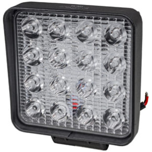 FAROL AUXILIAR QUADRADO 16 LED'S 12/24V 48W UNIVERSAL  - DIVERSOS - 9670 - 1