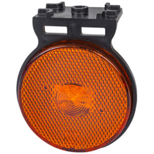 LANTERNA LATERAL ÂMBAR LED COM SUPORTE/CONECTOR RANDON 2011 12/24V 65MM - IMPLEMENTOS - L3113AM - 1