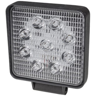 FAROL AUXILIAR QUADRADO 9 LED'S 27W 12/24V UNIVERSAL  - DIVERSOS - 12573 - 1