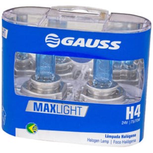 LÂMPADA H4 MAX LIGHT SUPER BRANCA 24V 75/70W (PAR) - LÂMPADAS - 7899751918367 - 1