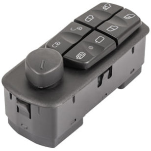 BOTÃO ACIONAMENTO VIDRO LE COM TRAVA AXOR - MERCEDES BENZ - 0045455913 - 1