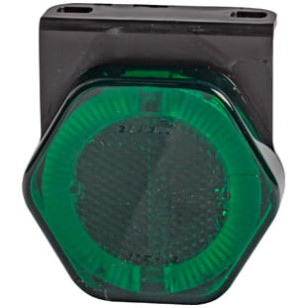 LANTERNA LATERAL TURN R7 VERDE LED COM SUPORTE/CONECTOR 24V - IMPLEMENTOS - 2055 VD - 1