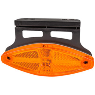 LANTERNA LATERAL R7 ÂMBAR LED COM SUPORTE/FIO 24V - IMPLEMENTOS - 2056.4.AM - 1