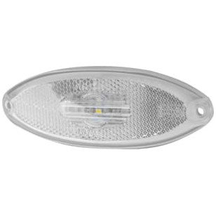 LANTERNA LATERAL OVAL CRISTAL LED COM FIO 24V SEM SUPORTE - IMPLEMENTOS - 2041 24 CR - 1