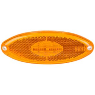 LANTERNA LATERAL OVAL ÂMBAR LED COM FIO 24V SEM SUPORTE - IMPLEMENTOS - 2041 AM - 1