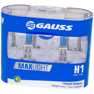 LÂMPADA H1 MAX LIGHT SUPER BRANCA 24V 70W (PAR)  - LÂMPADAS -  - 1