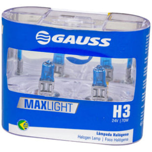 LÂMPADA H3 MAX LIGHT SUPER BRANCA 24V 70W (PAR)  - LÂMPADAS -  - 1