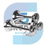 BUZINA CROMADA 3 CORNETAS COM VÁLVULA SOLENOIDE 12/24V - DIVERSOS - K10052 - 3
