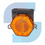 LANTERNA LATERAL TURN R7 ÂMBAR LED COM SUPORTE/CONECTOR 12/24V - IMPLEMENTOS - 2055 AM - 2