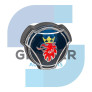 EMBLEMA "DRAGÃO" GRADE 124 SÉRIE 5/6 - SCANIA - 2023915 - 2
