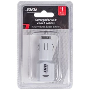 CARREGADOR AUTOMOTIVO 2 PORTAS USB UNIVERSAL 12/24V - DIVERSOS - DNI0585 - 1