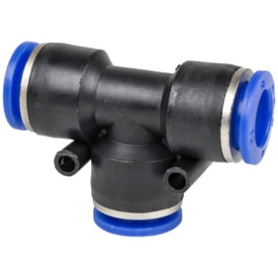 EMENDA TEE UNIÃO PNEUMÁTICA 12MM (10 UND) - DIVERSOS - TUP-12MM - 1