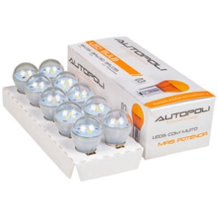 LÂMPADA 1 POLO LED BRANCO BULBO 3W 24V (10 UND) - LÂMPADAS -  - 1