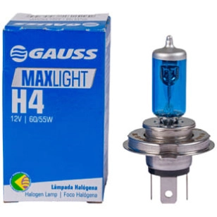 LÂMPADA H4 MAX LIGHT SUPER BRANCA 12V 60/55W - LÂMPADAS - 7898252655344 - 1