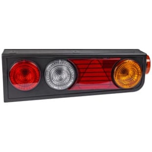 LANTERNA TRASEIRA LD SEM ABA COM TRIÂNGULO/RÉ CRISTAL LÂMPADA RANDON  - IMPLEMENTOS - L3221 - 1