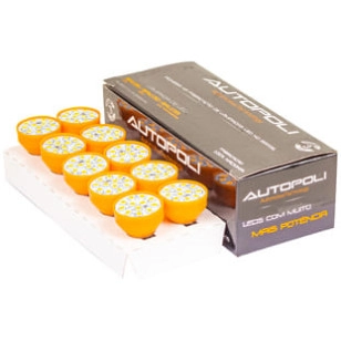 LÂMPADA ÂMBAR 1 POLO 12 LED'S 24V (10 UND) - LÂMPADAS - AP1210 - 1