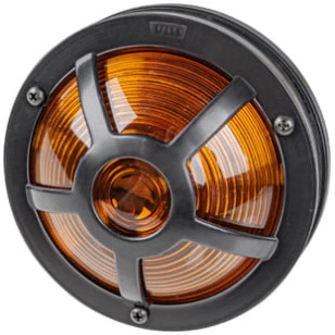 LANTERNA LATERAL ÂMBAR COM GRADE E SOQUETE - IMPLEMENTOS - 1117 1 AM - 1