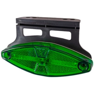 LANTERNA LATERAL R7 VERDE LED COM SUPORTE/FIO 12/24V - IMPLEMENTOS - 2056 4 VD - 1