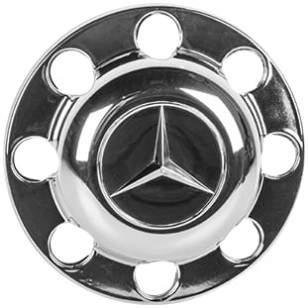 TAMPA CUBO TRAÇÃO 8 FUROS CROMADA MERCEDES - MERCEDES BENZ - FI1985 - 1